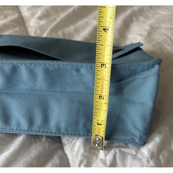 Gucci Beauty Blue Cosmetic Makeup Bag Travel Pouch Cotton Fold Over Button - Picture 6 of 8